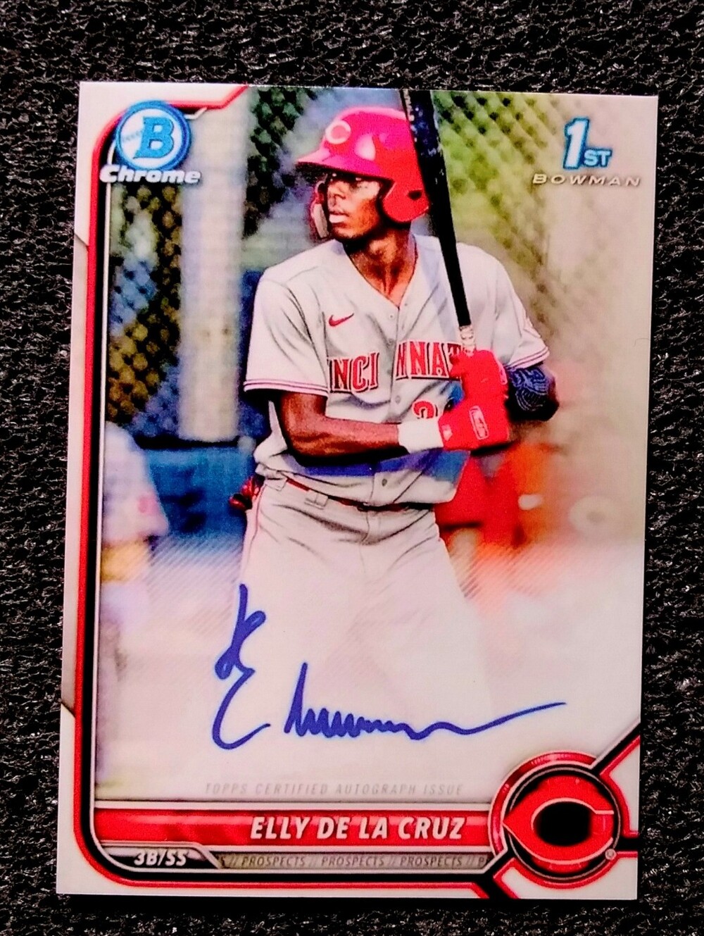 Elly De La Cruz Cincinatti Reds Allstar Autograph Baseball Rookie Card.